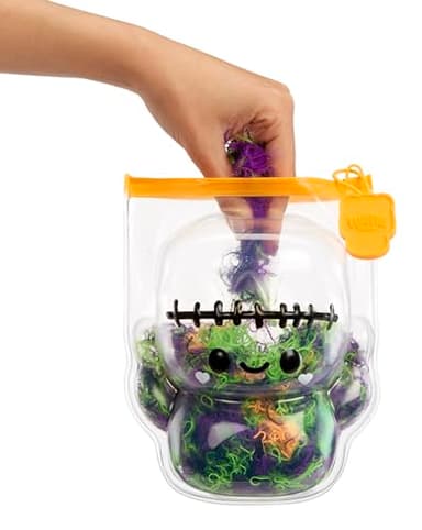Fluffie Stuffiez Halloween Frankenstein Small Collectible Feature Plush, Surprise Reveal Unboxing with Huggable ASMR Fidget DIY Fur Pulling, Ultra Soft Fluff - Image 5