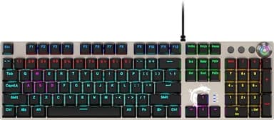 MSI Forge GK310 RED US - Mechanical Keyboard, HOT SWAPPABLE, RED SWITCHES, RGB, Ergonomic, Anti-GHOSTING, Angle-Adjustable (Black) - Image 7