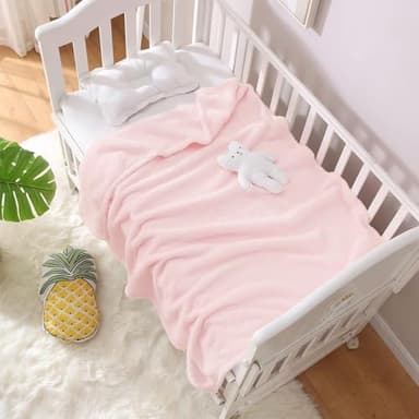 Exclusivo Mezcla Plush Fuzzy Fleece Throw Blanket, Super Soft, Fluffy and Warm Blankets for Couch, Bed, All Season Use (40x50 Inches, Light Pink) - Image 5