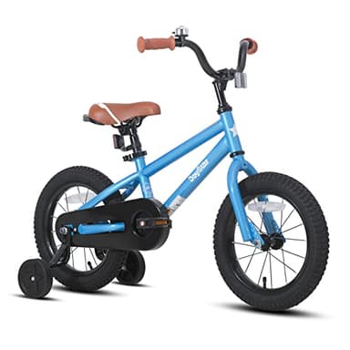JOYSTAR 14 Inch Kids Bike for 3 4 5 Years Boys Girls Gifts Children Bicycle with Training Wheels Coater Brake BMX Style Blue - Image 1
