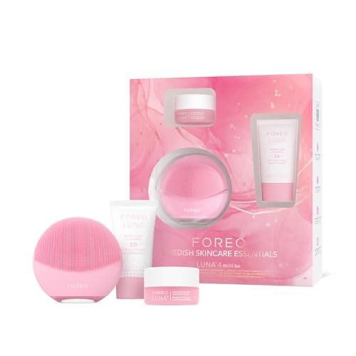 FOREO LUNA 4 mini Set Face Cleansing Brush & Face Massager + Ultra-Nourishing Cleansing Balm, 0.5 fl oz + Micro-Foam Cleanser 2.0, 0.67 fl oz - Face Care - Facial Skin Care Products for All Skin Types - Image 1