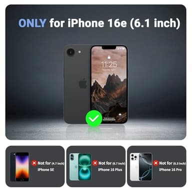 jaroco Magnetic for iPhone 16e Case, [Compatible with MagSafe][Military Grade Drop Protection][Heavy Duty Protection][Non-Slip][Shockproof] 2-Layer Durable Bumper Phone Case 6.1''-Black - Image 7