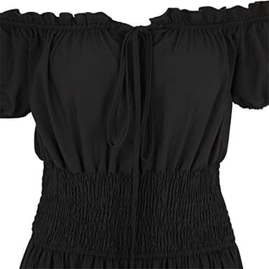 Zhitunemi Renaissance Costume Women Dress: Halloween Costumes Woman 2025 Renaissance Dresses - Halloween Party Theme Events Black S - Image 7