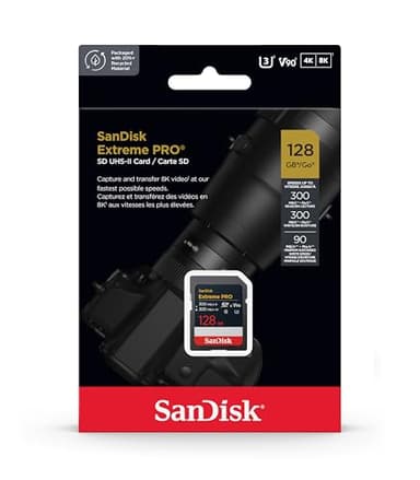 SanDisk 128GB Extreme PRO SDXC UHS-II Memory Card - Up to 300MB/s Read and Write speeds, V90, 8K, 4K UHD, SD Card - SDSDXDM-128G-GN4IN - Image 5