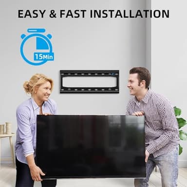 HOME VISION TV Wall Mount Fixed for Most 26-65 Inch Flat/Curved TVs with Max VESA 400X400mm up to 99Lbs Fits 16 Inch Wood Studs, Universal Low Profile Wall Mount TV Bracket, Space Saving HV8401 - Image 6