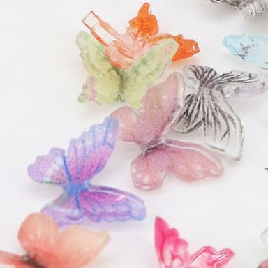 QUPIVA 60Pcs Mini Resin Butterflies, Miniature Dollhouse Accessories Tiny Butterflies for Crafts, Mini Resin Animals Figurines for DIY Fairy Garden Dollhouse Micro Landscaping Decoration - Image 7