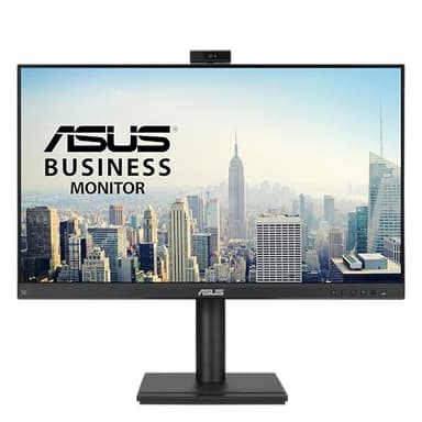 ASUS 24” 1080P Video Conferencing Monitor (BE249QFK) - IPS, 100Hz, Frameless, Full HD Webcam, Mic Array, Speakers, Height Adjustable, Ergonomic Design, Eye Care, Wall Mountable, 3 yr Warranty - Image 1