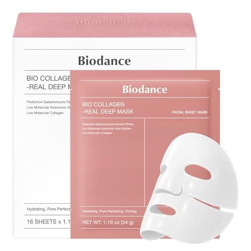BIODANCE Bio-Collagen Real Deep Mask, Hydrating Overnight Hydrogel Mask, Pore Minimizing, Plumping, Elasticity Improvement, Korean Skincare, Stocking Stuffers for Teen Girls | 1.19oz(34g) x 16ea - Image 1