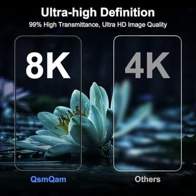 QsmQam for iPhone 16 Pro Max Screen Protector + Camera Lens Protector, [Military Grade Shatterproof], Ultra Top 9H+ Tempered Glass, Full Coverage Screen, with Automatic Dust Removal [2+2 Pack] - Image 6