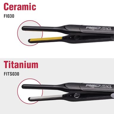 RED by KISS 0.3 Inch Pencil Flat Iron with Ceramic Tourmaline, Hair Straightener for Thin and Short Hair Edge Styling, Even Heat Distribution with Fast Heat Up 450° F Max Temperature, Black - Image 5