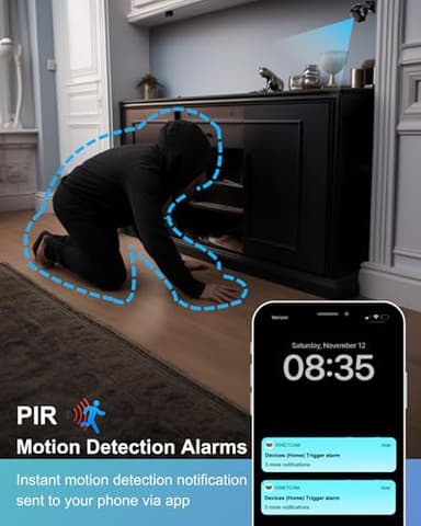 LuminiCam Mini Camera Wireless 1080P Wi-Fi Hidden Camera for Indoor Security Pet Monitoring, Motion Detection & Night Vision Nanny Cam Pet Cameras - Image 4