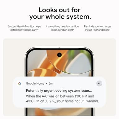 Google Nest Learning Thermostat (4th Gen, 2024) with Nest Temperature Sensor - Energy Saving Smart Thermostat with Adaptive Eco - Works with Alexa and Google Home App - Polished Silver - Image 6