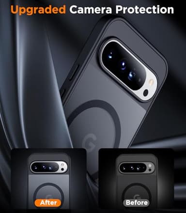 SPIDERCASE Magnetic for Google Pixel 10/Pixel 10 Pro Case, Military Grade Drop Protection Slim Translucent Matte Shockproof Anti-Fingerprint Phone Case for Pixel 10/10 Pro, Black - Image 5