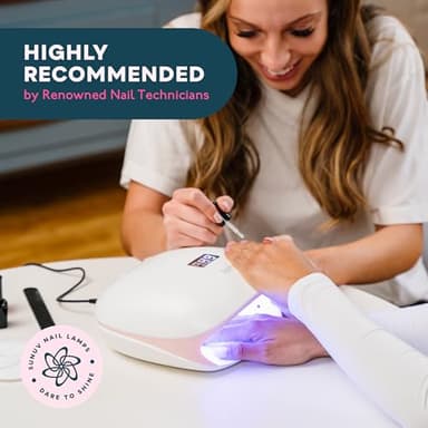 SUNUV LED UV Nail Light, UV Lamp for Gel Nails Polish with 4 Timer Settings, LCD Display Removable Base, SUN4S Pink - Image 8