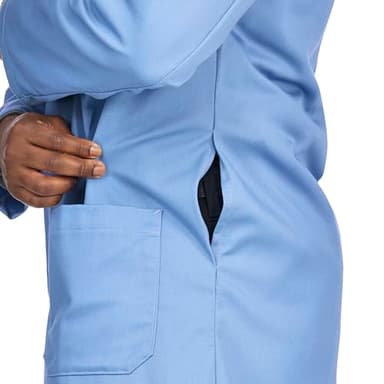 Bulwark FR-KEL2LB RG Men's FR Lab Coat, Light Blue, Small - Image 7
