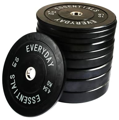 Fitvids 2" Olympic Bumper Weight Plates Set for Strength Training & Weightlifting, 260LB Set (10LB, 15LB, 25LB, 35LB, 45LB), Multiple Packages - Image 5
