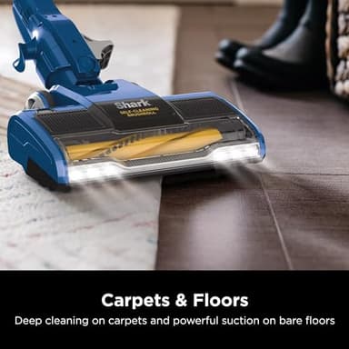 Shark HV343AMZ Rocket Corded Stick Vacuum with Self-Cleaning Brushroll, Lightweight & Maneuverable, Perfect for Pet Hair Pickup, Converts to a Hand Vacuum, Crevice Upholstery Tools, Blue/Silver - Image 2