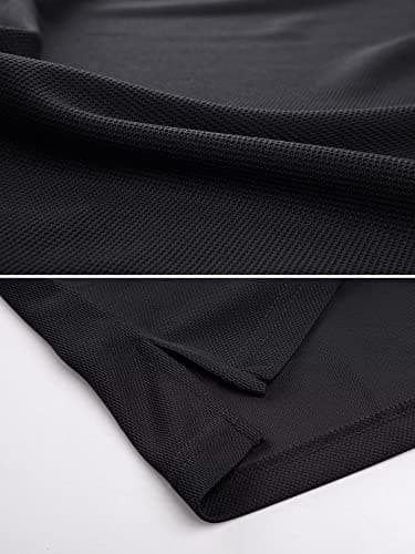 MAGCOMSEN Black Polo Shirts for Men Golf Shirts Pique Polo Shirts Short Sleeve Combat Shirt Tactical Shirt L - Image 4