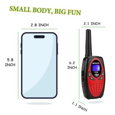 Retevis RT628 Walkie Talkies for Kids,Toys Gifts for 6-12 Years Old Boys Girls,Long Range 2 Way Radio 22CH VOX,Birthday Gift,Family Walkie Talkie for Camping Hiking Indoor Outdoor - Image 3