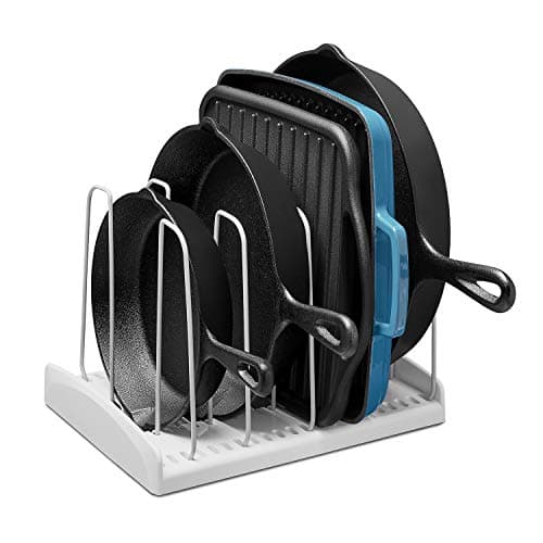 YouCopia StoreMore Cookware Rack with Tall Steel Wires, Adjustable Pan and Lid Organizer for Kitchen Cabinet Storage, Classic Edition - Image 1