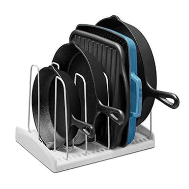 YouCopia StoreMore Cookware Rack with Tall Steel Wires, Adjustable Pan and Lid Organizer for Kitchen Cabinet Storage, Classic Edition - Image 1