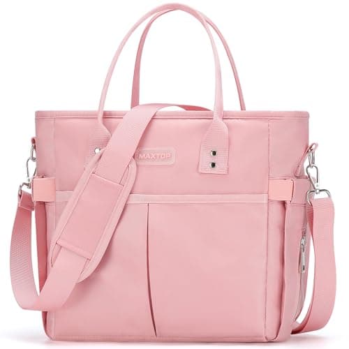 MAXTOP Lunch Bag Women for Work Insulated Thermal Lunch Box with Wide-Open Pocket Reusable Leakproof Cooler Bags with Removable Shoulder Strap for Teacher Nurse Office Picnic Travel Pink - Image 1