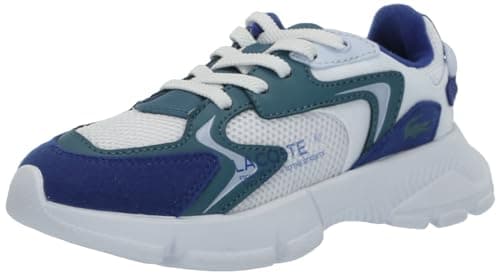 Lacoste Unisex-Child Infant's L003 Neo Sneaker, Blue/White, 4.5 - Image 1