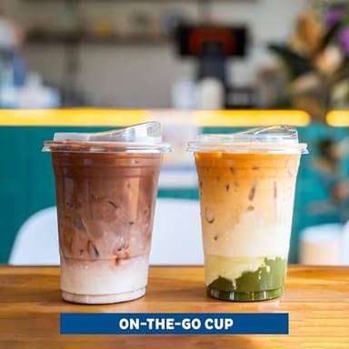 Freshware Clear Plastic Cups with Strawless Sip Lids [100 Cups - 16 oz] Disposable Tumblers for Iced Coffee, Smoothie, Milkshake, Cold Drinks - Image 5