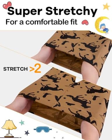 DAUGHTER QUEEN Boys Pajamas 18-24 Months Cowboy PJs 100% Cotton Long Sleeve Pj Sets Baby Toddler Sleepwear Costume Jammies Horse Clothes Outfits 18m/Mo, 24m/Mth - Image 3