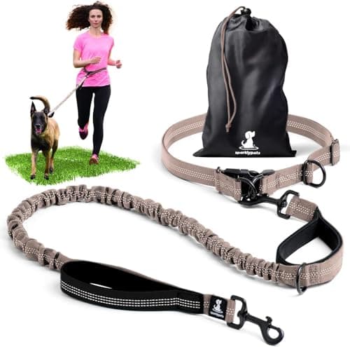 SparklyPets - Hands Free Dog Leash with Reflective Stitches - Waist Leash for Medium & Large Dogs Walking, Hiking, Training, Jogging, Canicross, Running - Image 1