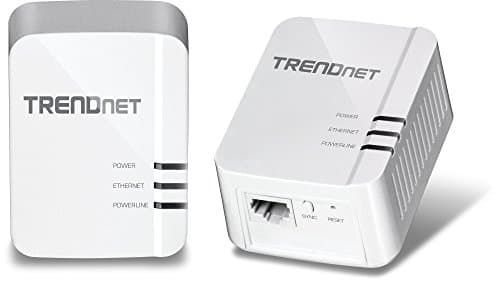 TRENDnet Powerline 1300 AV2 Adapter Kit, Includes 2 x TPL-422E Powerline Ethernet Adapters, IEEE 1905.1 & IEEE 1901, Gigabit Port, Range Up to 300m (984 ft), Simple Installation, White, TPL-422E2K - Image 1