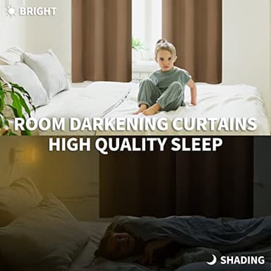 BGment Blackout Curtains for Living Room - Grommet Thermal Insulated Room Darkening Curtains for Bedroom, 2 Panels of 52 x 108 Inch, Taupe - Image 3