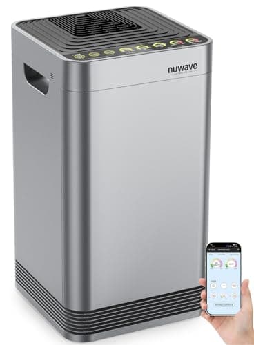 Nuwave Whole House Air Purifiers, Oxypure Smart Air Purifier with 5 Stage Tower Structure Air Filter, Air Quality & Odor Sensors, Sleep Mode for Bedroom, Remove 99.99% of Dust, Smoke, Pollen, Allergen - Image 1