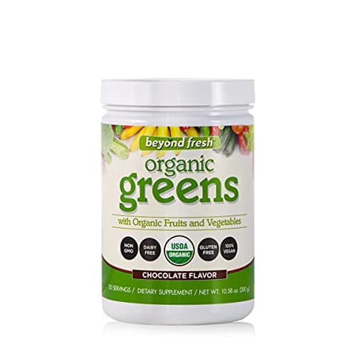 Beyond Fresh Organic Greens, Organic Fruits and Vegetables, Organic Super Foods, USDA Organic, Whole Foods, Chocolate Flavor, 10.58 Ounce (N12557) - Image 1
