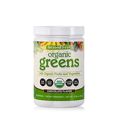 Beyond Fresh Organic Greens, Organic Fruits and Vegetables, Organic Super Foods, USDA Organic, Whole Foods, Chocolate Flavor, 10.58 Ounce (N12557) - Image 1