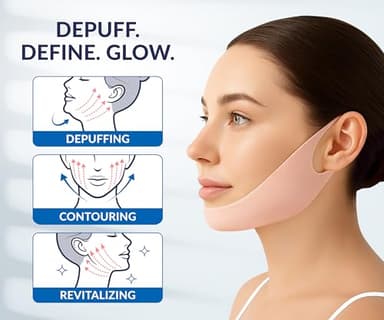 STYLIA V Line Lifting Collagen Face Mask - Double Chin Strap for Women - Jawline Shaper Face Lift Tape - Neck Lift Collagen Mask - Chin Strap for Sleeping - Hyaluronic Acid, Aloe Vera, Cica 10PC - Image 4