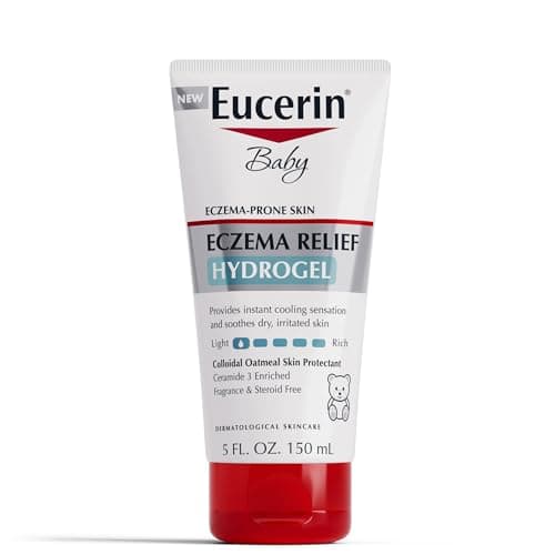 Eucerin Baby Eczema Relief Hydrogel for Dry, Itchy, Eczema-Prone Skin with Colloidal Oatmeal, Hypoallergenic, Fragrance Free and Steroid Free Body Moisturizer for Babies, 5 Fl Oz Tube - Image 1