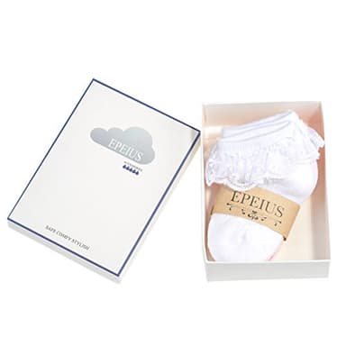 EPEIUS 3 Pair Baby-Girls Eyelet Frilly Lace Socks Princess Ankle Socks White/Pink/Ivory 12-24 Months,Toddler Shoe Size 5-9 - Image 6