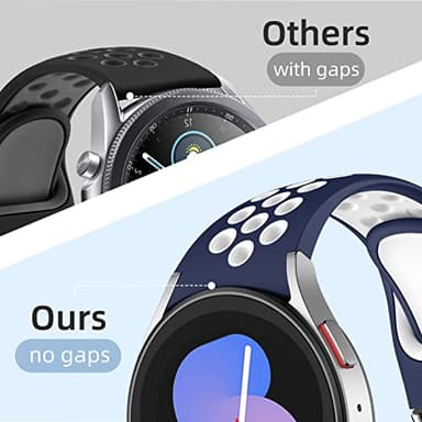 6 PACK No Gap Bands Only Compatible with Samsung Galaxy Watch 7/6/5/4 Band 40mm 44m/Watch 6 Classic 43mm 47mm/Galaxy Watch 5 Pro 45mm/4 Classic 42mm 46mm, 20mm Soft Silicone Sport Bands for Women Men - Image 5