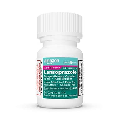Amazon Basic Care Lansoprazole Delayed Release Capsules, 15 mg, Proton Pump Inhibitor, Acid Reducer, 24 Hour Heartburn Medicine, 42 Count Pack - Image 7