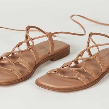 The Drop Women's Haven Lace Up Gladiator Sandal, Doe Tan, 8 - Image 7