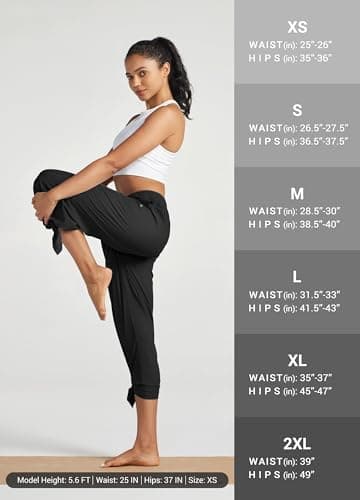 Willit Women's Wide Leg Pants UPF 50+ Swim Beach Pants Lightweight Travel Pants Quick Dry Sun Protective Black M - Image 7