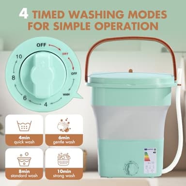 qagwotuv Mini Portable Washing Machine and Dryer Upgraded 18L Powerful Motor Deep Cleaning Of Clothes, Mini Lavadora y Secadora Portatil - Image 5