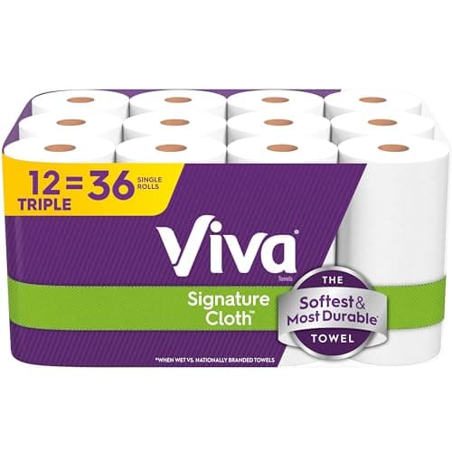 Viva Signature Cloth Paper Towels, 12 Triple Rolls, 129 Sheets per Roll - Image 1