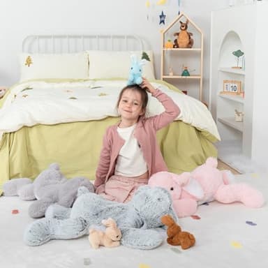 MaoGoLan 4Pcs Large Bunny Stuffed Animal with 3 Babies Inside, 24" Giant Easter Bunny Plush Toys, Soft and Cuddly Gray Stuffed Rabbit Gift for Kids,Girls,Boys,Teens - Image 7