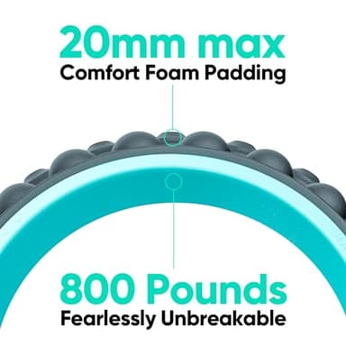 FitBeast Back Roller, Back Wheel Foam Roller - Targeted Muscle Roller for Deep Tissue Massage, Back Stretcher (6''+9''+12'', Blue) - Image 5