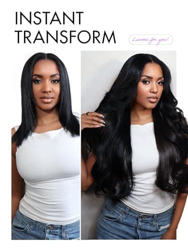 LUVME HAIR All-Day Comfort™ Loose Body Wave 5x5 Lace Front Wigs Human Hair Glueless Wigs Human Hair Pre Plucked Pre Cut Long Black Wig Lace Closure Wigs Frontal Wigs Human Hair - Image 5