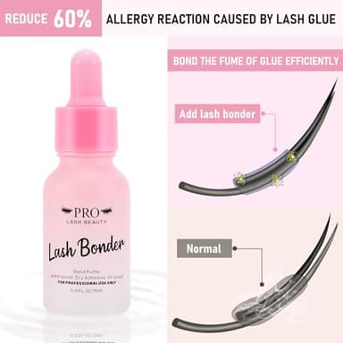 PRO Lash Bonder for Eyelash Extensions Super Bonder Glue Accelerator with 10Pcs Cotton Swab Lash Extension Sealant Longer Retention Waterproof Oil-Proof Special Dropper Design for Dose Control 15ml - Image 5