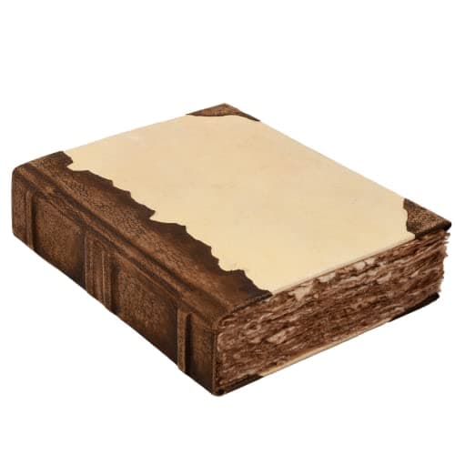 Rustic Vintage Leather Spine Bound Journal - 200 Pages, 10"X7", Brown - Handmade Antique Deckle Edges Watercolor Paper - Book of Shadows/Spell - Writing Notebook Sketchbook for Women and Men - Image 1