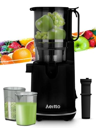 Aeitto Juicer Machines with 5.3" Large Feed Chute, Masticating Juicer for Whole Vegetable and Fruit - Image 1